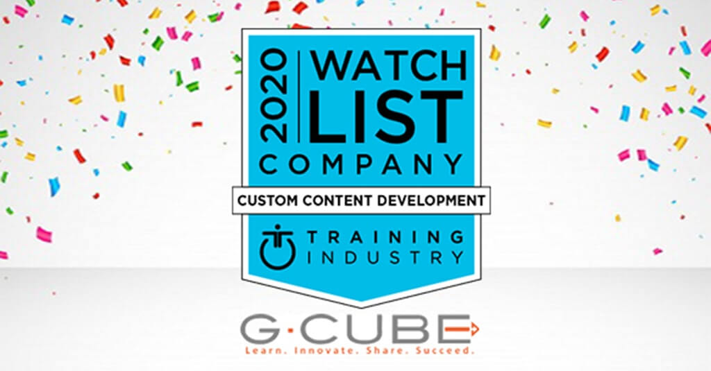 Training Industry Features GCube in the Top 20 Content Development Companies Watchlist 2020