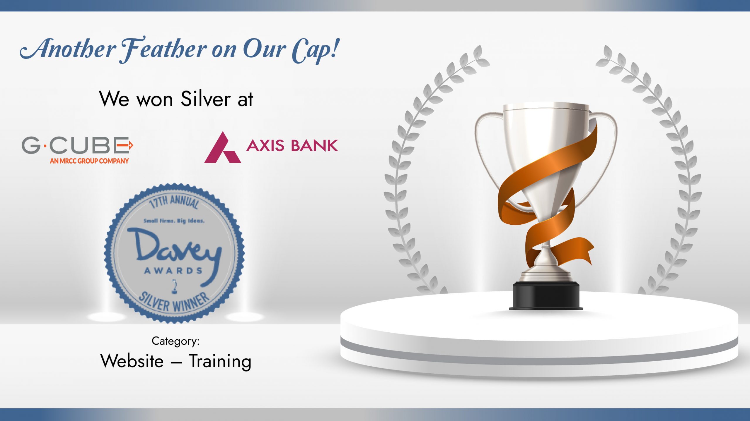 G-Cube and Axis Bank Win Silver at Davey Awards 2021