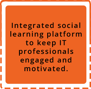 Integrated social learning platform to keep IT professionals e