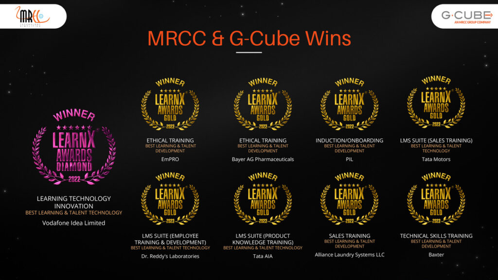 LearnX G-Cube award win